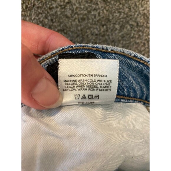 Express Mom Jeans Super High Rise Size 8 Light Wash Straight Leg - Picture 7 of 8